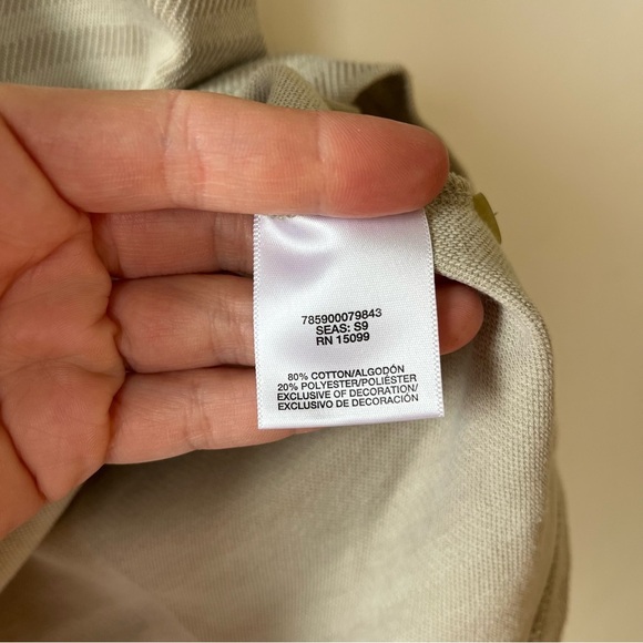 Men's Covington Beige short sleeve collared Polo Shirt neutral size large - Picture 3 of 12